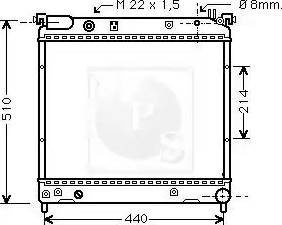 NPS S156I09 - Радиатор, охлаждение двигателя autospares.lv