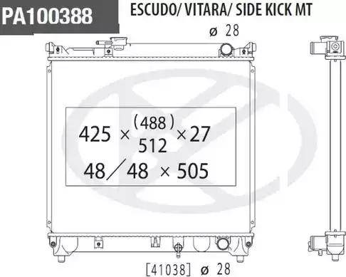 NPS S156I01 - Радиатор, охлаждение двигателя autospares.lv