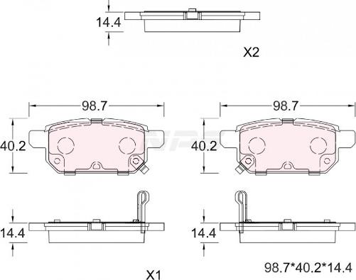 NPS S361I02 - Тормозные колодки, дисковые, комплект autospares.lv