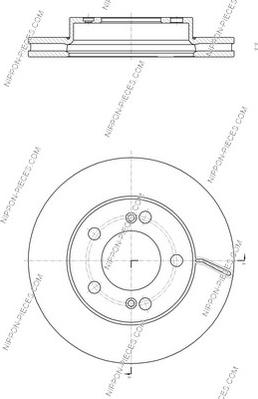 NPS S330G05 - Тормозной диск autospares.lv