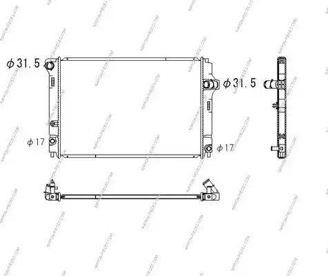 NPS T156A182 - Радиатор, охлаждение двигателя autospares.lv