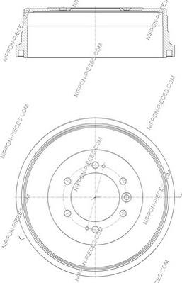 NPS T340A03 - Тормозной барабан autospares.lv