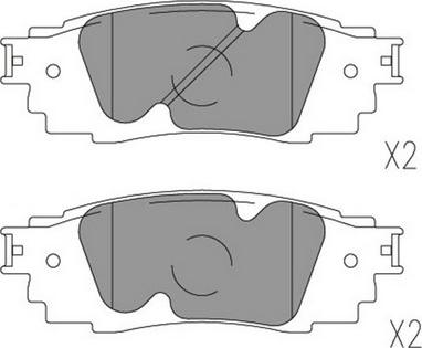 NPS T361A41 - Тормозные колодки, дисковые, комплект autospares.lv