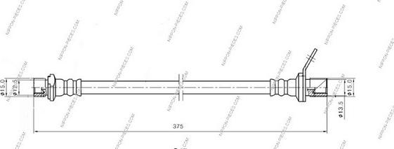 NPS T370A183 - Тормозной шланг autospares.lv