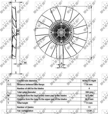 NRF 49563 - Сцепление, вентилятор радиатора autospares.lv