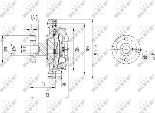 NRF 49578 - Сцепление, вентилятор радиатора autospares.lv