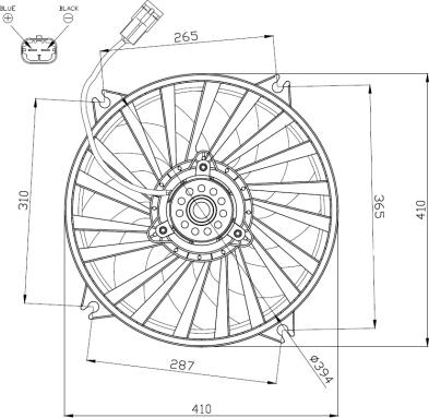 NRF 47962 - Вентилятор, охлаждение двигателя autospares.lv