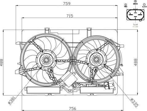 NRF 47938 - Вентилятор, охлаждение двигателя autospares.lv