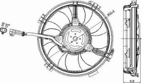 NRF 47405 - Вентилятор, охлаждение двигателя autospares.lv
