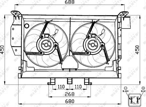 NRF 47503 - Вентилятор, охлаждение двигателя autospares.lv