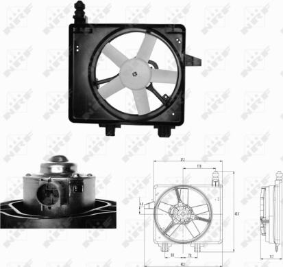 NRF 47680 - Вентилятор, охлаждение двигателя autospares.lv