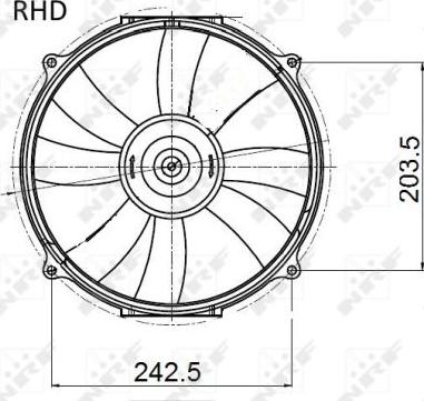 NRF 47045 - Вентилятор, охлаждение двигателя autospares.lv