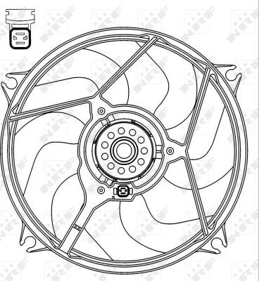 NRF 47069 - Вентилятор, охлаждение двигателя autospares.lv