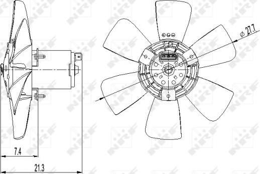 NRF 47391 - Вентилятор, охлаждение двигателя autospares.lv