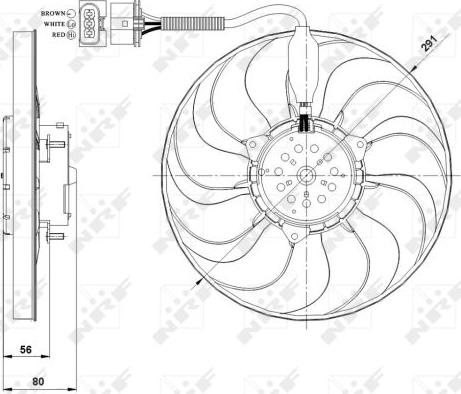 NRF 47392 - Вентилятор, охлаждение двигателя autospares.lv