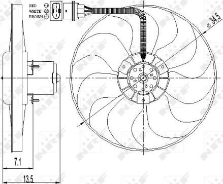 NRF 47397 - Вентилятор, охлаждение двигателя autospares.lv