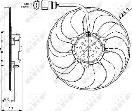 NRF 47381 - Вентилятор, охлаждение двигателя autospares.lv