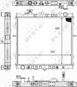 NRF 59049 - Радиатор, охлаждение двигателя autospares.lv