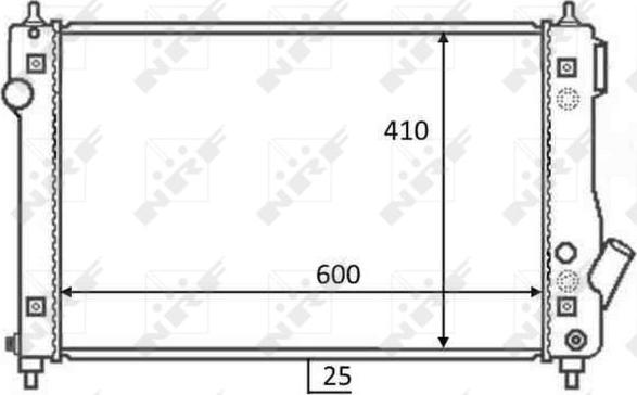 NRF 59054 - Радиатор, охлаждение двигателя autospares.lv