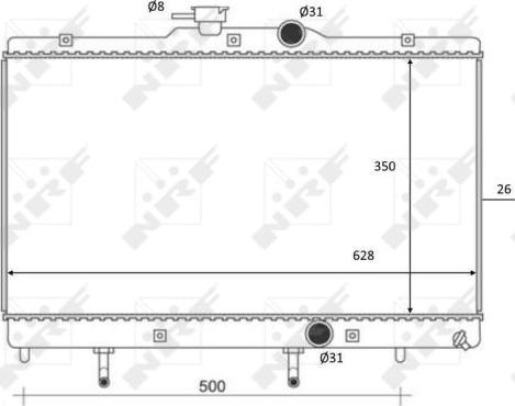 NRF 59078 - Радиатор, охлаждение двигателя autospares.lv