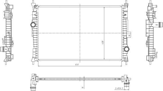 NRF 59302 - Радиатор, охлаждение двигателя autospares.lv