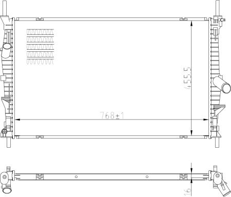 NRF 59293 - Радиатор, охлаждение двигателя autospares.lv