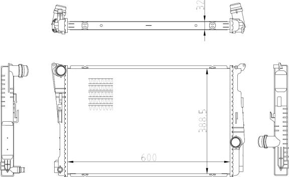 NRF 59228 - Радиатор, охлаждение двигателя autospares.lv