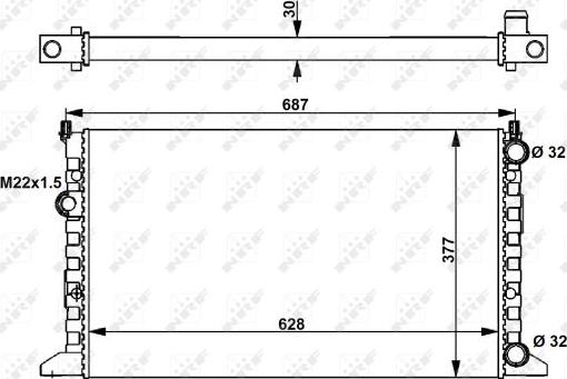 NRF 54657 - Радиатор, охлаждение двигателя autospares.lv