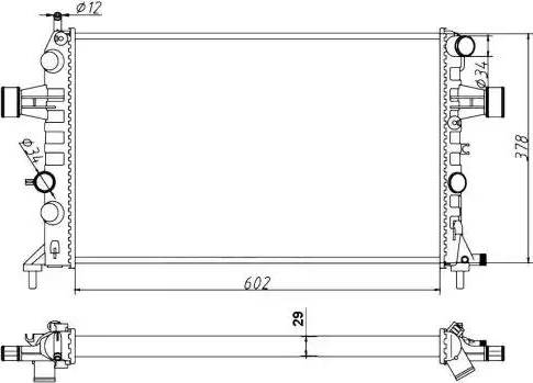 NRF 54668A - Радиатор, охлаждение двигателя autospares.lv