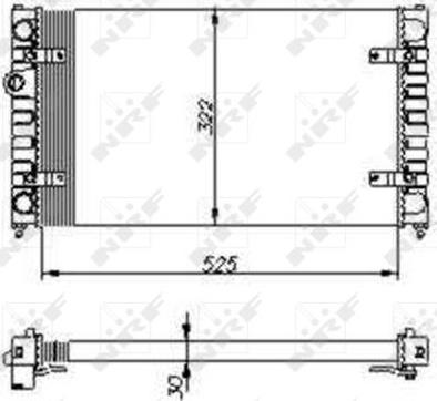 NRF 54688 - Радиатор, охлаждение двигателя autospares.lv