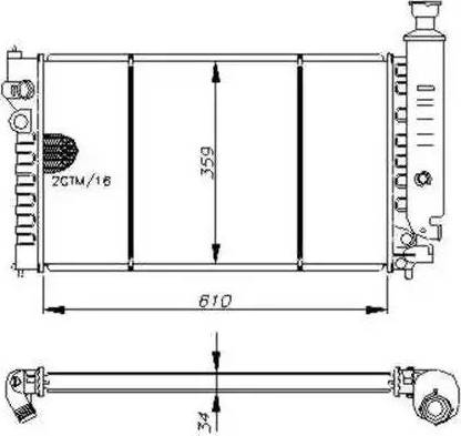 NRF 54635 - Радиатор, охлаждение двигателя autospares.lv