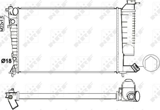 NRF 54716 - Радиатор, охлаждение двигателя autospares.lv