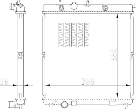 NRF 550016 - Радиатор, охлаждение двигателя autospares.lv