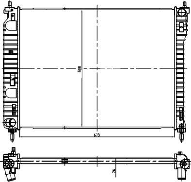 NRF 550013 - Радиатор, охлаждение двигателя autospares.lv