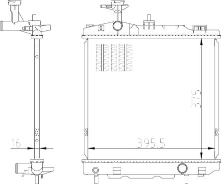 NRF 550022 - Радиатор, охлаждение двигателя autospares.lv