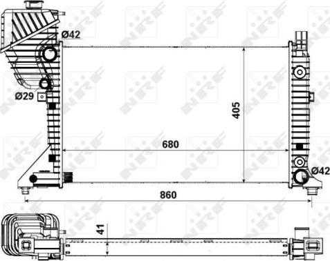 NRF 55349A - Радиатор, охлаждение двигателя autospares.lv