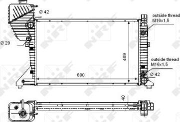 NRF 55349 - Радиатор, охлаждение двигателя autospares.lv