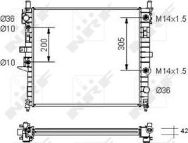 NRF 55336 - Радиатор, охлаждение двигателя autospares.lv