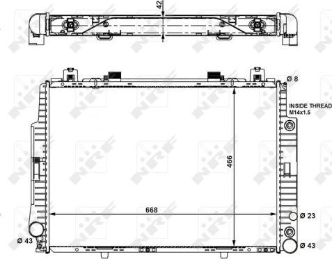 NRF 55320 - Радиатор, охлаждение двигателя autospares.lv