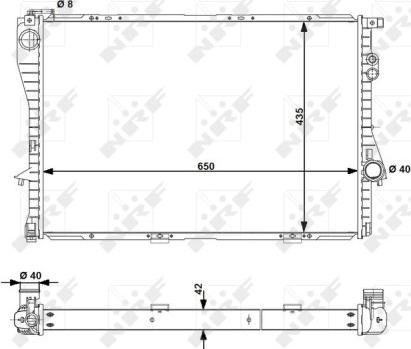 NRF 55323 - Радиатор, охлаждение двигателя autospares.lv