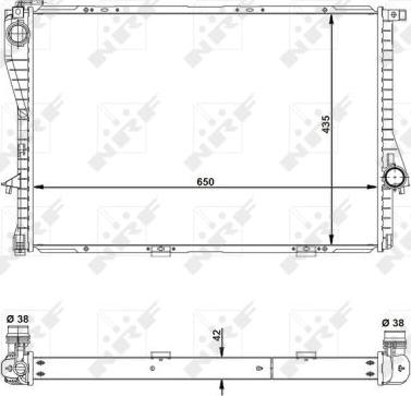 NRF 55322 - Радиатор, охлаждение двигателя autospares.lv