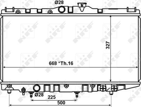 NRF 566707 - Радиатор, охлаждение двигателя autospares.lv