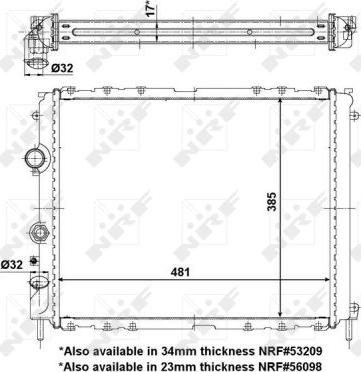 NRF 56099 - Радиатор, охлаждение двигателя autospares.lv