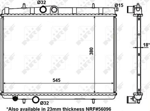 NRF 56095 - Радиатор, охлаждение двигателя autospares.lv