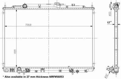 NRF 56055 - Радиатор, охлаждение двигателя autospares.lv