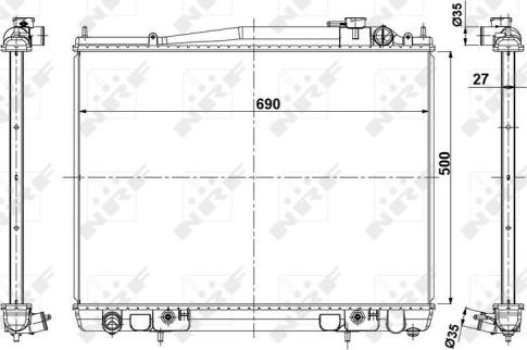 NRF 56088 - Радиатор, охлаждение двигателя autospares.lv