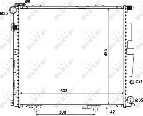 NRF 56075 - Радиатор, охлаждение двигателя autospares.lv