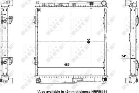 NRF 56077 - Радиатор, охлаждение двигателя autospares.lv