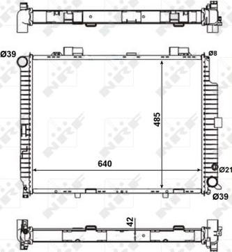 NRF 56140 - Радиатор, охлаждение двигателя autospares.lv