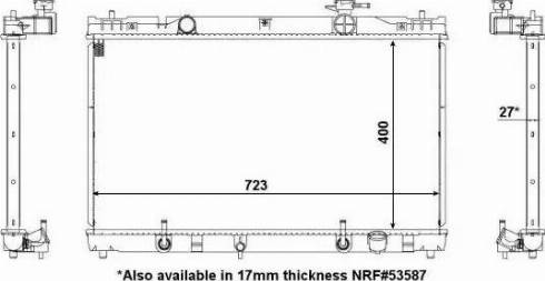 NRF 56105 - Радиатор, охлаждение двигателя autospares.lv